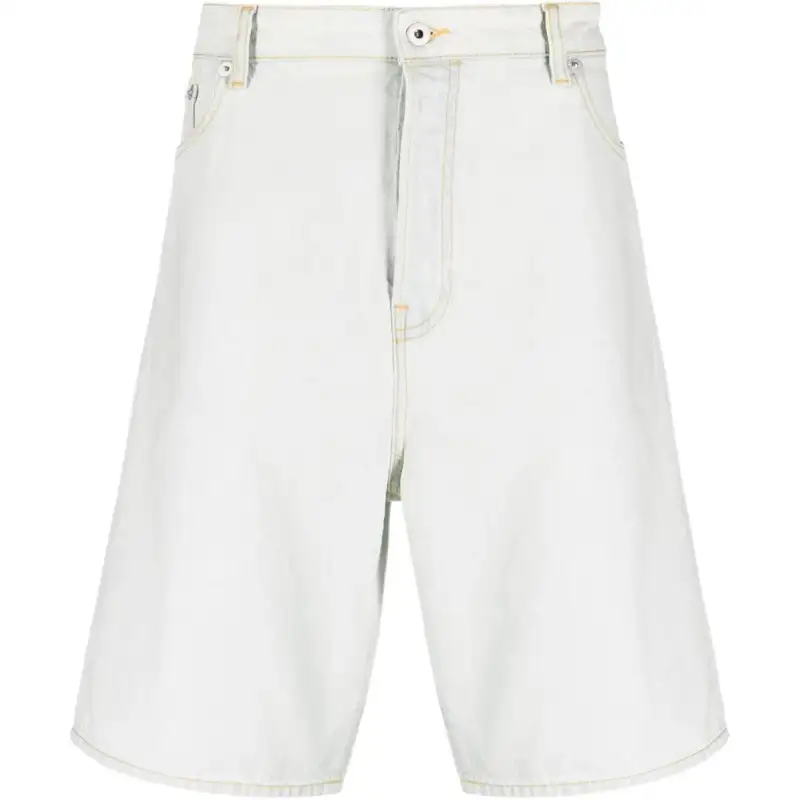 Kenzo Logo Embroidered Denim Shorts
