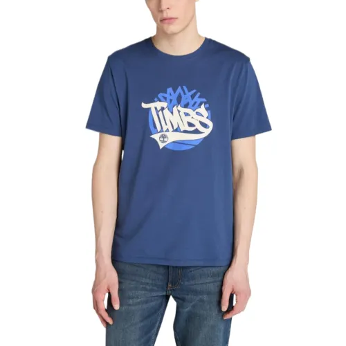 Timberland T Shirts Men's Blue Crew Neck
