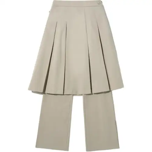 FILA Casual Pants Women's Beige Moderate Bootcut Pants