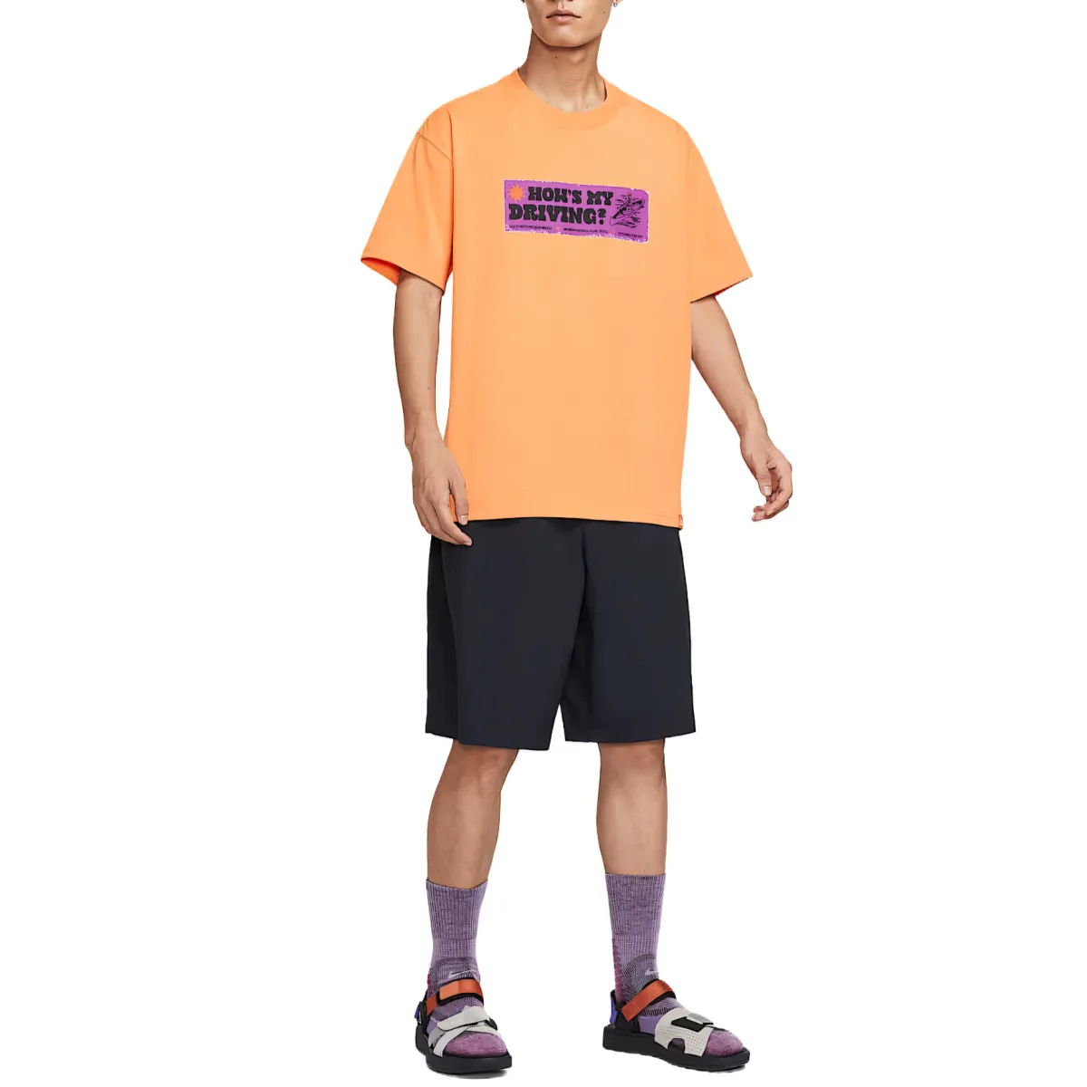 Nike ACG T-Shirts Men's Marrakesh Orange Crew Neck