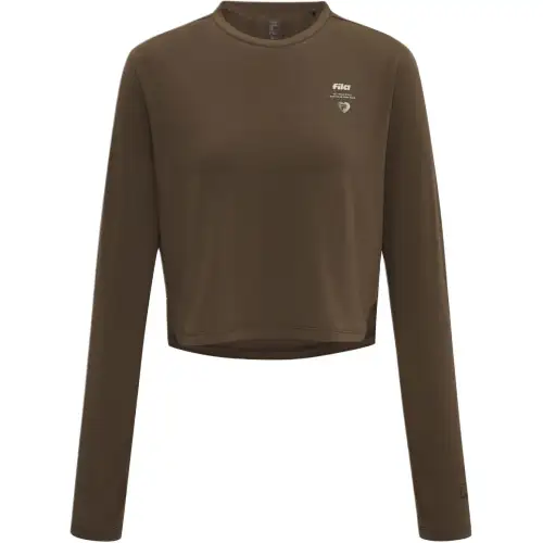 FILA T Shirts Women's Brown Crew Neck