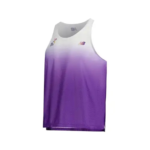 New Balance Tank Tops Men's Purple/White Crew Neck Moderate Other