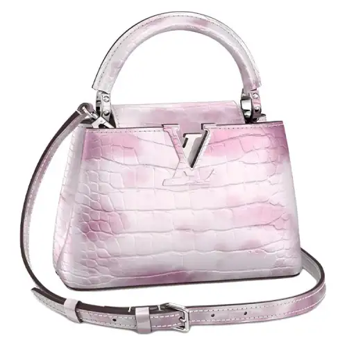 LOUIS VUITTON Capucines Crocodile Leather Kapsyn Shoulder Bag, Crossbody Bag, Handbag Mini Women's Pink