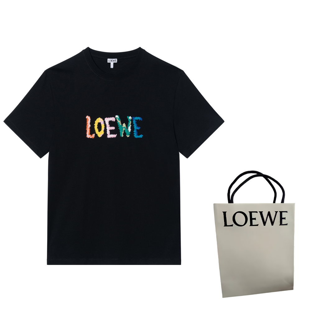 Мужская футболка LOEWE FW24 (черная) — фото 8