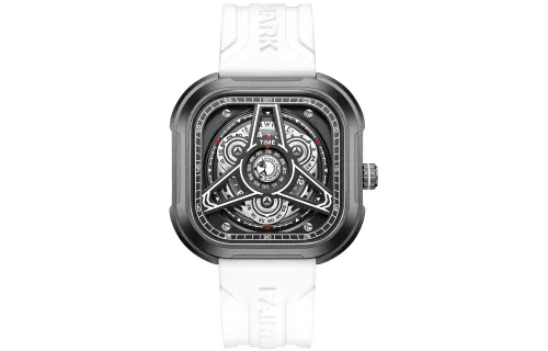 Mark Huafei FAIRWHALE Killer Whale Series Multi-layered three-dimensional three-eye design, versatile and fashionable, men's watch, quartz movement, silicone strap, national watch, men's watch, black dial, waterproof luminous chronograph watch FW-5740-R