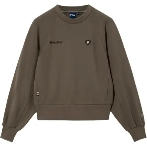 FILA Sweatshirts Women's Brown Crew Neck Thin