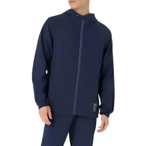 ASICS SPIRAL Jackets Men's Midnight Black Hooded Moderate Other