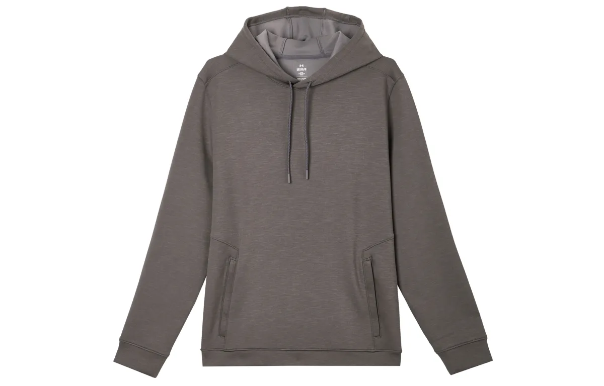 Under Armour Sweatshirts Men's Brown Hooded Moderate Straight Fit