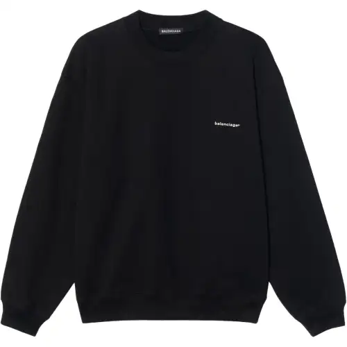 Balenciaga Small Contrast Logo Print Crewneck Sweatshirt
