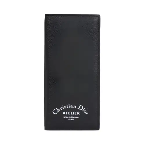 DIOR Cow Leather Wallet Men's Black
