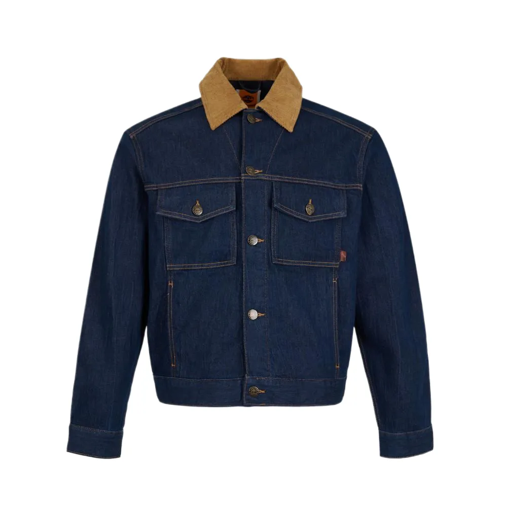 Timberland Denim Jackets Men's Blue Lapel Moderate