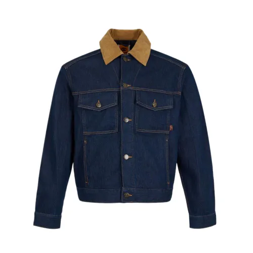 Timberland Denim Jackets Men's Blue Lapel Moderate