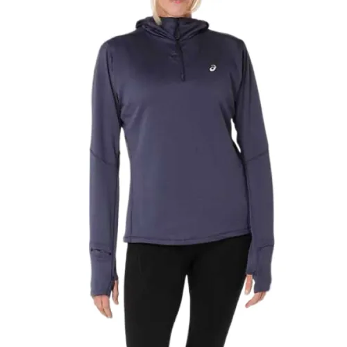 ASICS Sweatshirts Women's Purple Hooded Moderate