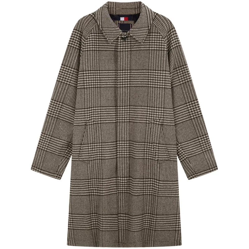 Tommy Hilfiger buttoned checked coat