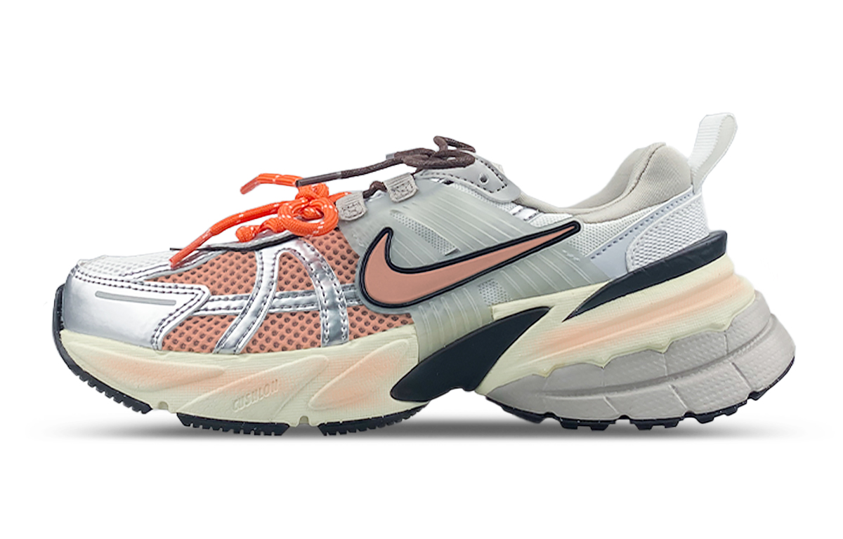 Nike V2K Run Low top Casual City Commuting Running Shoes Women’s White Orange Gray