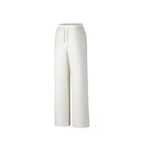 Anta Knitted Sweatpants Women's Warm Jade White