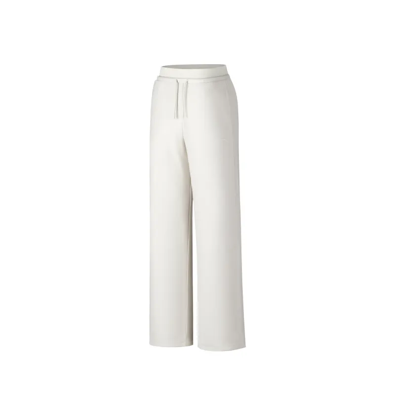 Anta Knitted Sweatpants Women's Warm Jade White