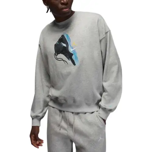 Jordan Sweatshirts Men's Gray Crew Neck Moderate