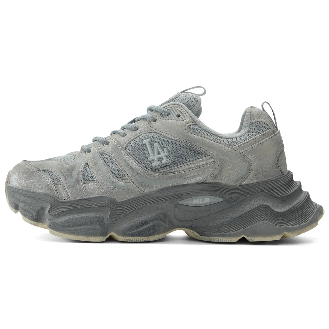 MLB Los Angeles Dodgers Synthetic Leather Height Increasing Low top Chunky Sneakers Unisex