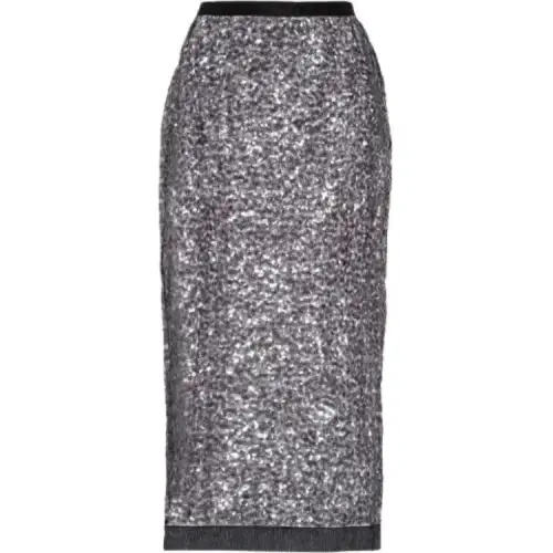 MIU MIU Casual Long Skirts Women's Black Moderate Mid Length Pencil Skirt