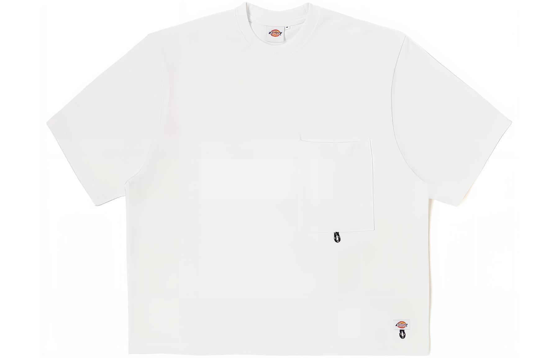 Dickies T Shirts Men's White/C4D Crew Neck Moderate Straight Fit
