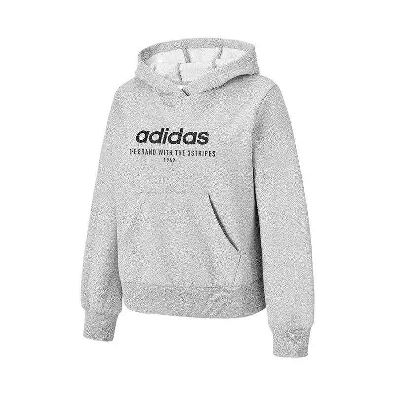 Adidas Sweatshirts Women's Light Heather Gray Hooded (Non-detachable) Moderate