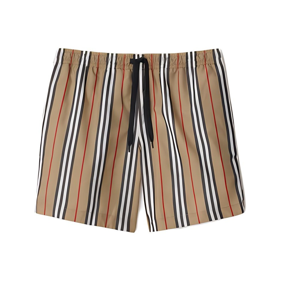 Burberry Striped Check Print Swim Shorts