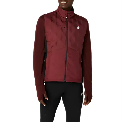 ASICS ROAD Vests Men's Dark Red Stand Collar Other