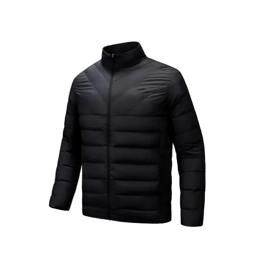 ANTA Down Jackets Men's Basic Black 2 Stand Collar Lightweight