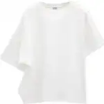LOEWE SS25 Solid Color Crew Neck Loose Fit Pullover Short Sleeved T Shirt Women's White