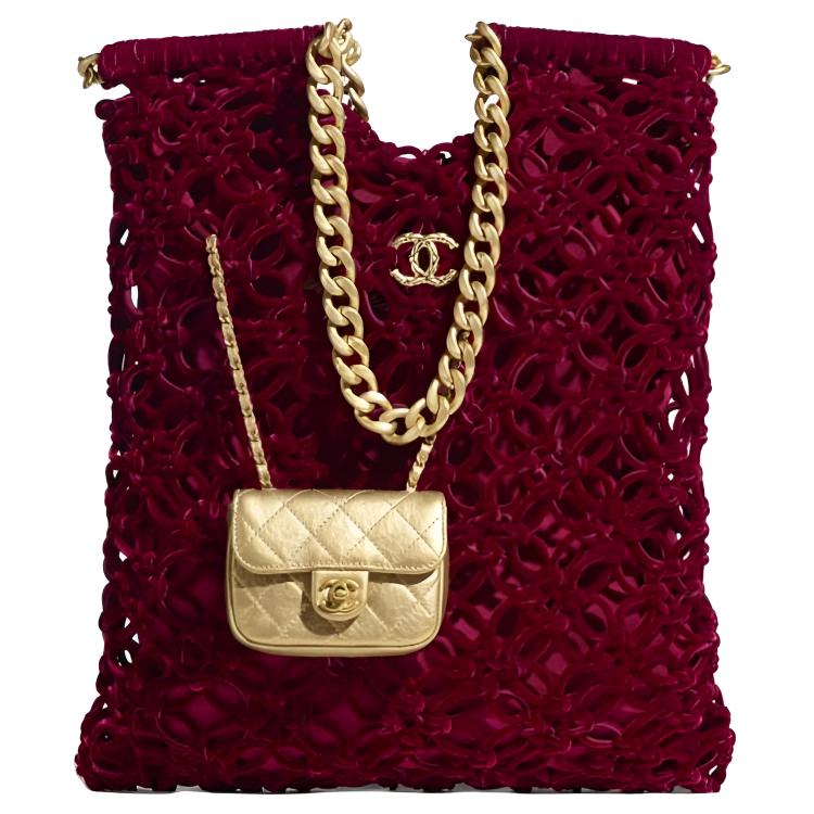 Женская сумка Chanel Tote (бордовая)