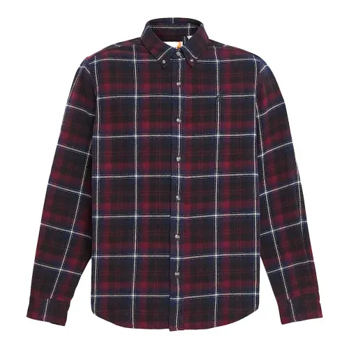 Timberland Shirts Men's Marine Blue Lapel Moderate