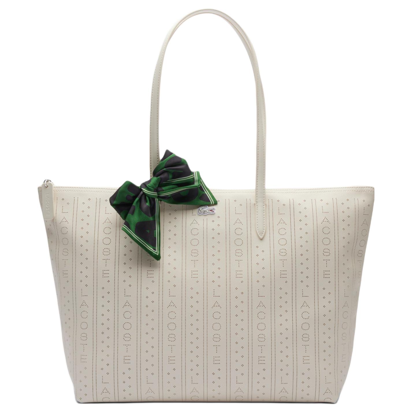 Женская сумка тоут LACOSTE LACOSTE Petit Piqué PVC Tote (белая)