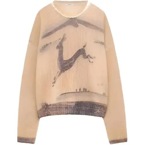 LOEWE SS23 Sweater Women's Light Umber