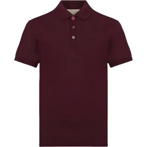 Burberry Polo Shirt Men's Burgundy