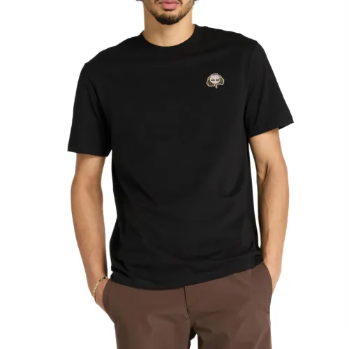 Timberland T Shirts Men's Black Crew Neck Moderate Straight Fit