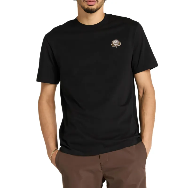 Timberland T Shirts Men's Black Crew Neck Moderate Straight Fit
