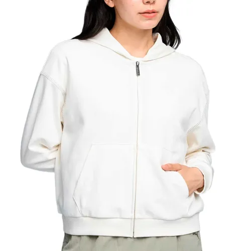 PUMA ESS Sweatshirts Women's White Hooded Moderate