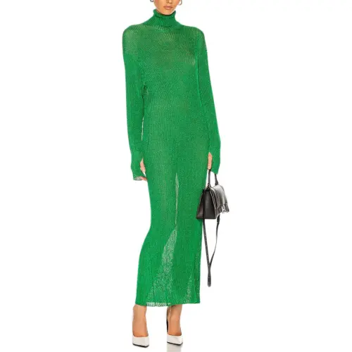 Balenciaga Long Sleeved Dress Women's Green