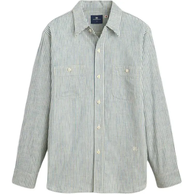 Levi's Shirts Men's Indigo Stripes Lapel Moderate
