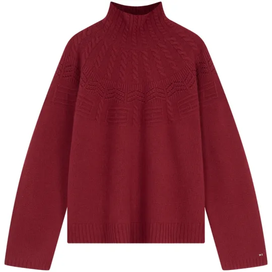 Tommy Hilfiger Sweaters Women's Red XIT Half Turtleneck Moderate Other