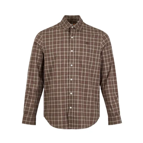Timberland Shirts Men's Brown Plaid Lapel Moderate Other