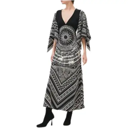 HERMES Long Sleeved Dress Women's Black