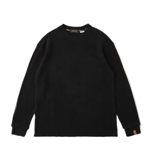Timberland Sweatshirts Unisex Black Crew Neck Moderate