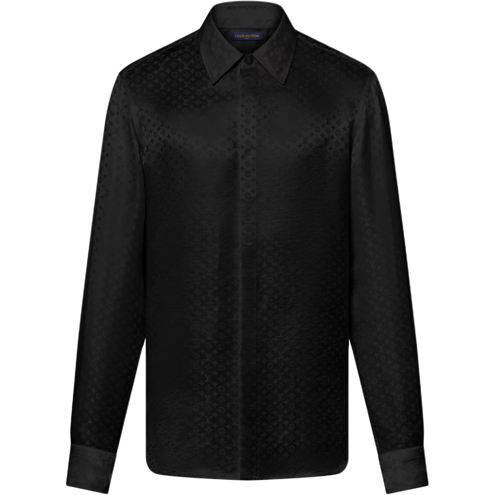 Мужская футболка Louis Vuitton Monogram Shirt (черная)