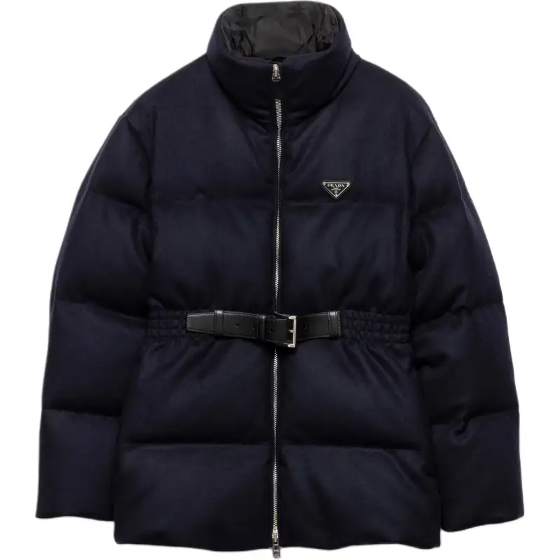 Prada belted puffer jacket