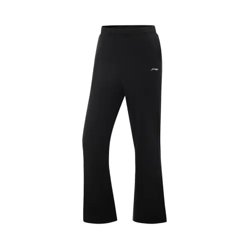 Li Ning Fitness Series Casual Minimalist Style Solid Color Straight Fit Fleece Lined Comfortable Versatile Thermal