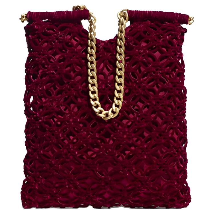 Женская сумка Chanel Tote (бордовая) — фото 2