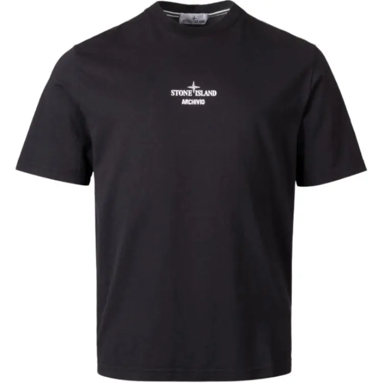 Stone Island Logo Printed Crewneck T-Shirt