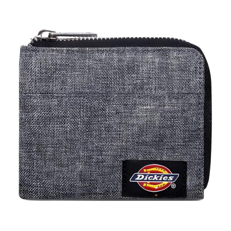 Dickies Zip Closure Polyester Coin Purse, Card Holder Small Unisex Gray